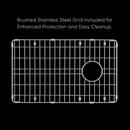 31 in. Dual Mount Fireclay Single Bowl Kitchen Sink in White 