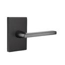 HELIOS LEFT HANDED NON-TURNING TWO-SIDED DUMMY DOOR LEVER SET WITH MODERN RECTANGULAR ROSE 