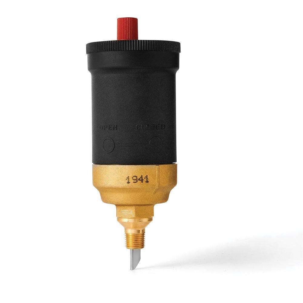 Resideo Black Automatic Air Vent with Shut-Off Cock 