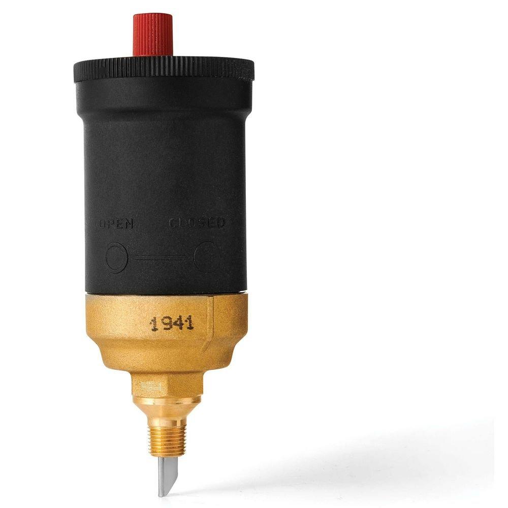 Resideo Black Automatic Air Vent with Shut-Off Cock 