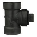 Black ABS DWV Flush Cleanout Tee With Plug 