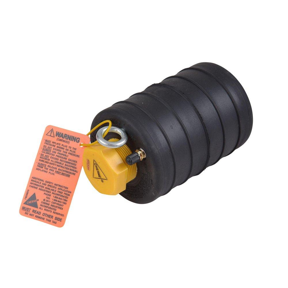 Cherne Black 3-10/77 in. Commercial, Residential, Sewer Test Plug 