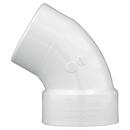 White PVC DWV 60&deg; Street Elbow 