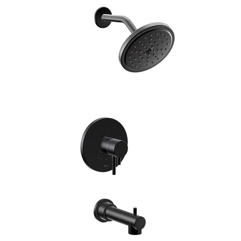 Moen Matte Black Single Handle Bathtub & Shower Faucet (Trim Only) 