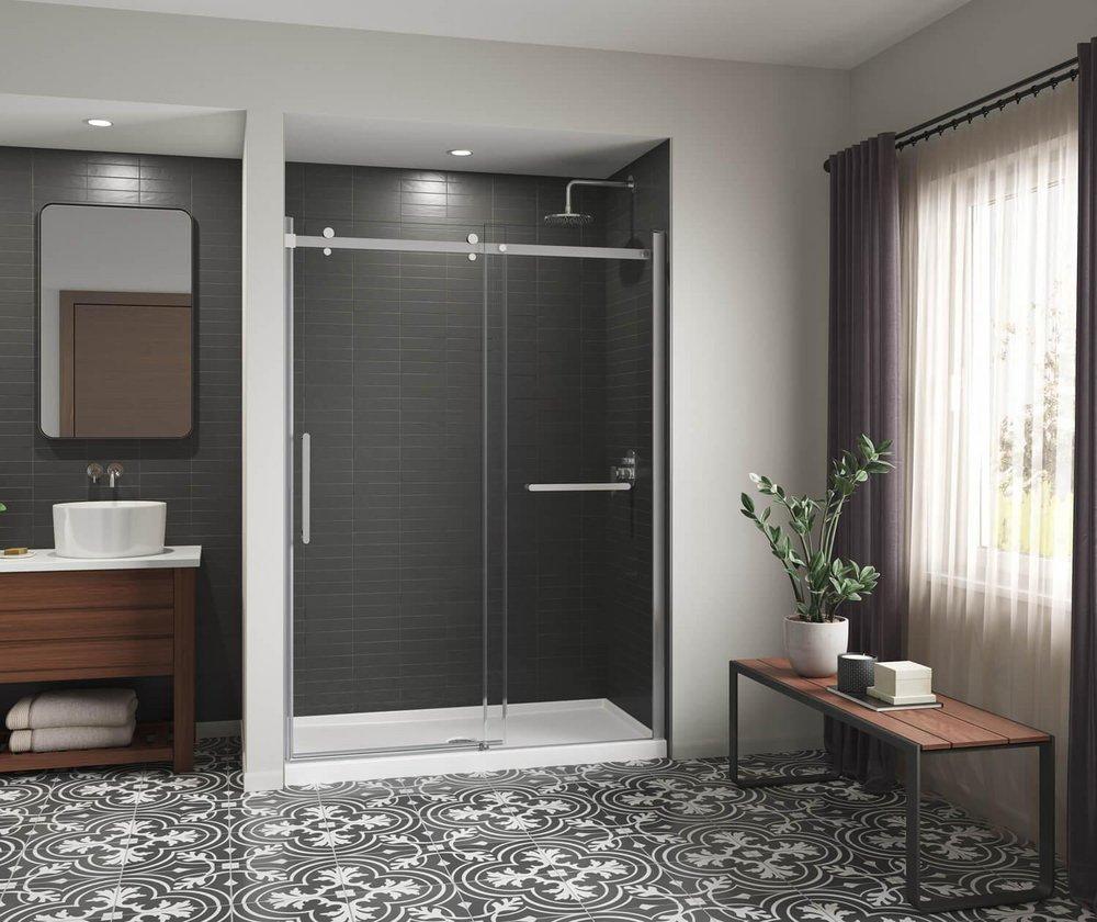 60 x 32 in. Shower Base with Center Drain in White 