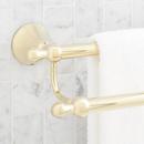 Signature Hardware Polished Brass 24 in. Double Towel Bar 