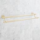 Signature Hardware Polished Brass 24 in. Double Towel Bar 