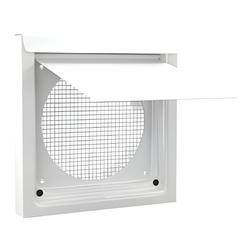 6 in. White Plastic Premium Wall Vent with Screen & Metal Collar