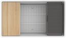 33 in. Undermount Neoroc Single Bowl Workstation Kitchen Sink in Matte Grey