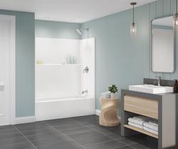 60 x 30 in. Tub & Shower Unit with Right Hand Drain in White