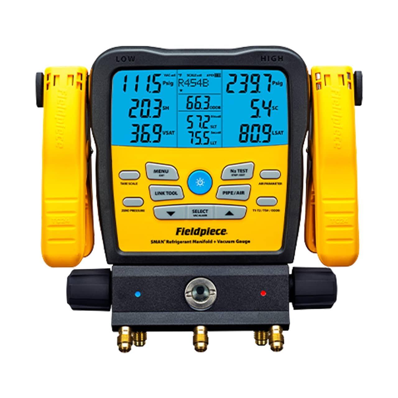 3?Port Wireless Digital Refrigerant Manifold with Built?In Vacuum Gauge 