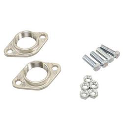 Set of (2) 1-1/2 in. Stainless Steel Pump Connector Flanges w/ FNPT Connections for Circulator and Booster Pumps