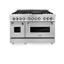 48 INCH WIDE 6 CU. FT. FREE STANDING DUAL FUEL RANGE WITH SEALED BURNERS AND KNOB CONTROLS 