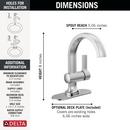 Single Handle Monoblock Bathroom Sink Faucet in Chrome 