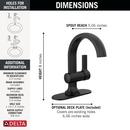 Single Handle Monoblock Bathroom Sink Faucet in Matte Black 