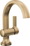 Single Handle Monoblock Bathroom Sink Faucet in Champagne Bronze