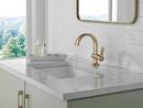 Single Handle Monoblock Bathroom Sink Faucet in Champagne Bronze 