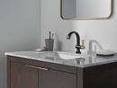 Single Handle Monoblock Bathroom Sink Faucet in Matte Black/Champagne Bronze 