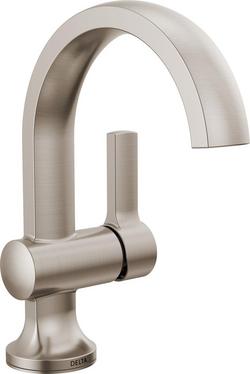 Single Handle Monoblock Bathroom Sink Faucet in SpotShield&reg; Brushed Nickel