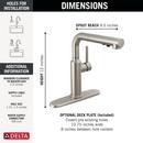 Single Handle Pull Out Kitchen Faucet in Stainless 