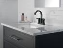 Two Handle Centerset Bathroom Sink Faucet in Matte Black 