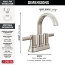 DELTA ALBION TWO HANDLE CENTERSET BATHROOM FAUCET 