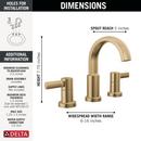 Two Handle Widespread Bathroom Sink Faucet in Champagne Bronze 