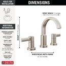 DELTA ALBION TWO HANDLE WIDESPREAD BATHROOM FAUCET 