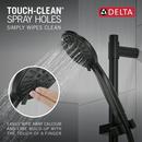 Delta Faucet Matte Black Multi Function Hand Shower 