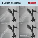 Delta Faucet Matte Black Multi Function Hand Shower 