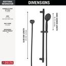 Delta Faucet Matte Black Multi Function Hand Shower 