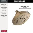 Multi Function Showerhead in Lumicoat Champagne Bronze 