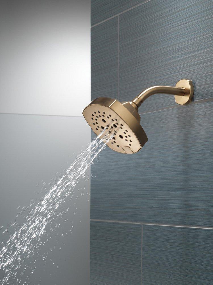 Multi Function Showerhead in Lumicoat Champagne Bronze 