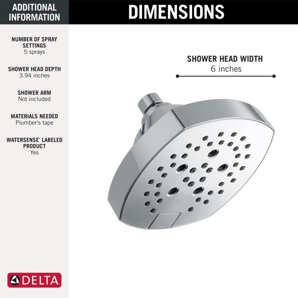 Multi Function Showerhead in Lumicoat Chrome 