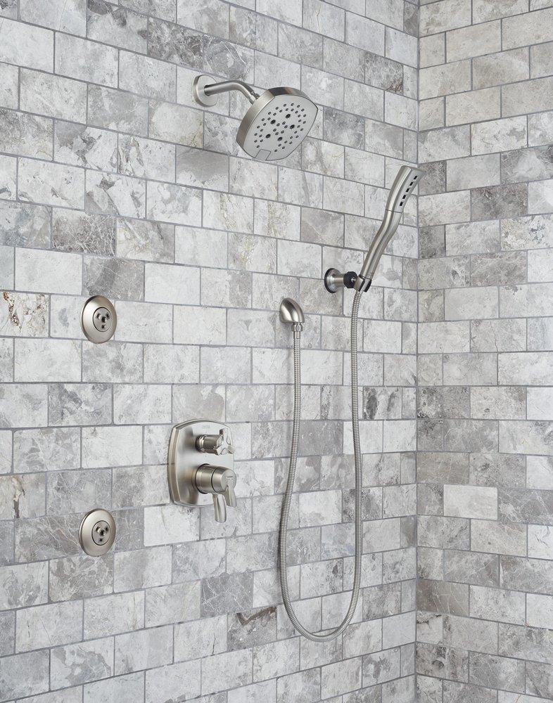 DELTA UNIVERSAL SHOWERING COMPONENTS: 5-SETTING H2OKINETIC SHOWER HEAD 