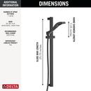 Delta Faucet Matte Black Single Function Hand Shower 