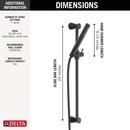 Delta Faucet Matte Black Single Function Hand Shower 