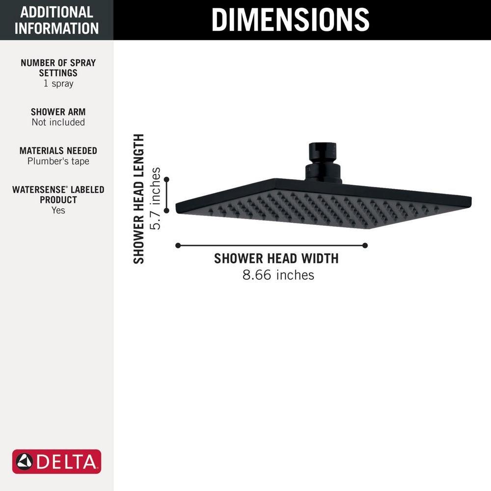 Single Function Showerhead in Matte Black 