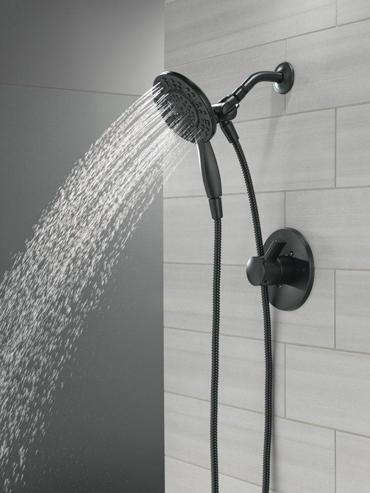 Delta Faucet Matte Black Single Handle Multi Function Shower Faucet (Trim Only) 