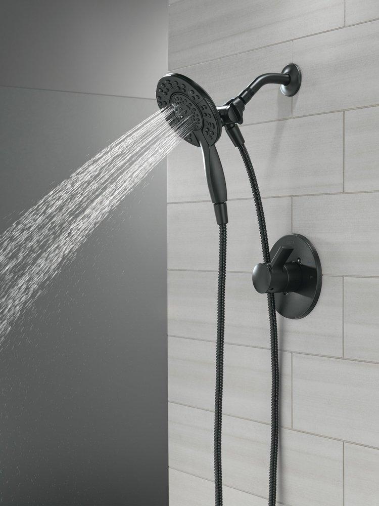 Delta Faucet Matte Black Single Handle Multi Function Shower Faucet (Trim Only) 