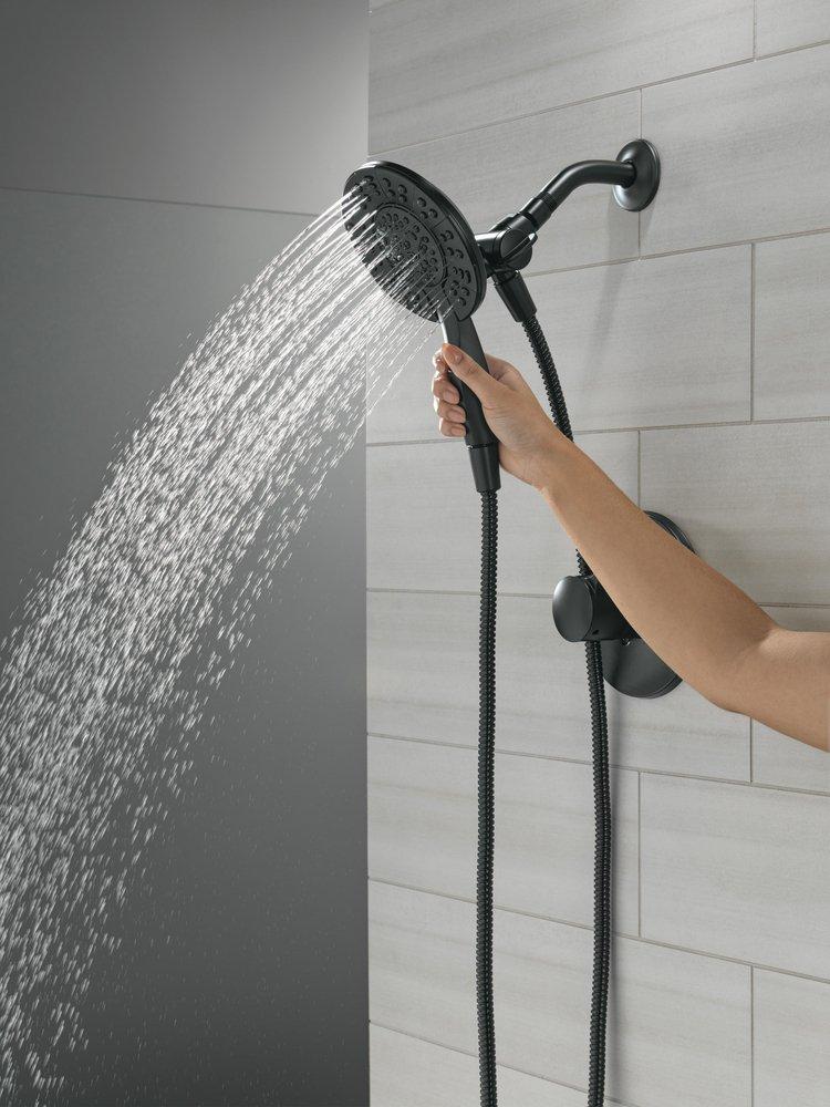 Delta Faucet Matte Black Single Handle Multi Function Shower Faucet (Trim Only) 