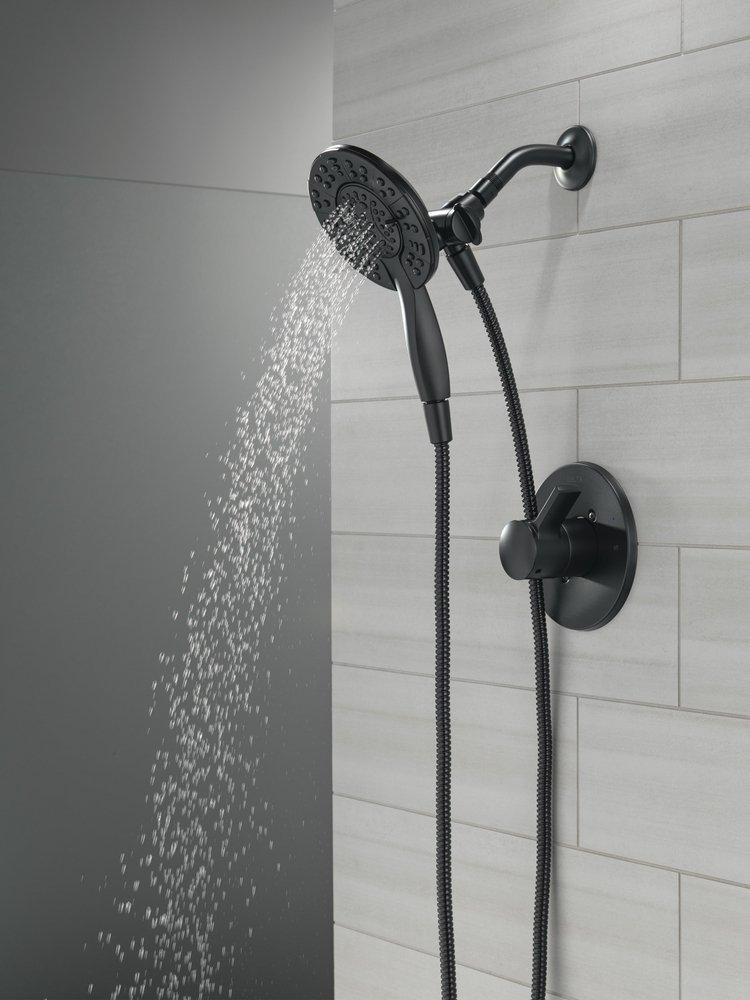 Delta Faucet Matte Black Single Handle Multi Function Shower Faucet (Trim Only) 