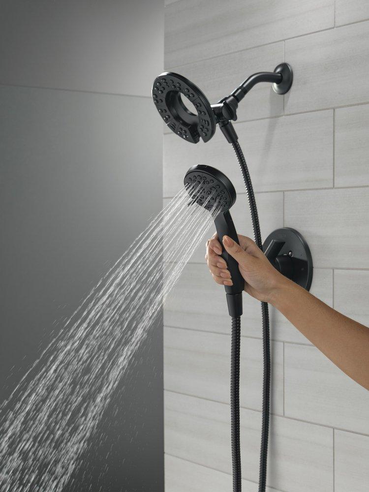 Delta Faucet Matte Black Single Handle Multi Function Shower Faucet (Trim Only) 