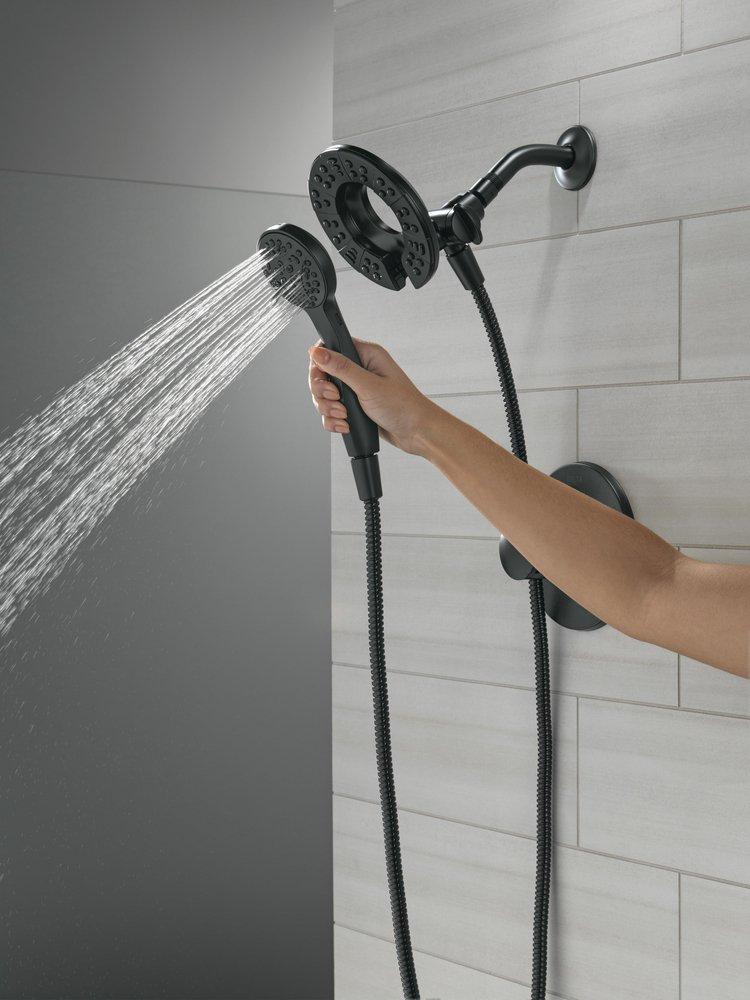 Delta Faucet Matte Black Single Handle Multi Function Shower Faucet (Trim Only) 