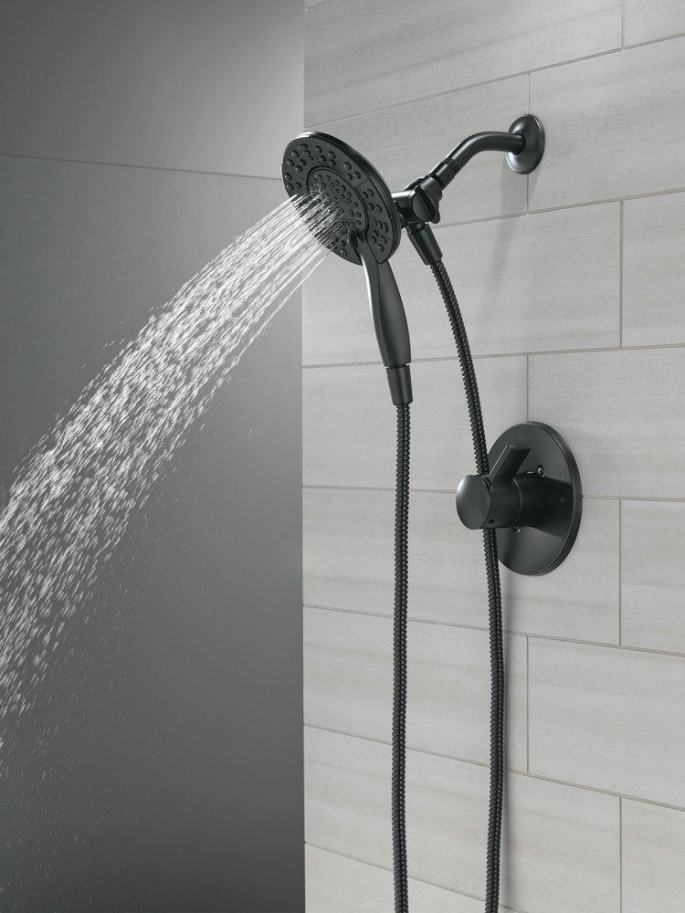 Delta Faucet Matte Black Single Handle Multi Function Shower Faucet (Trim Only) 