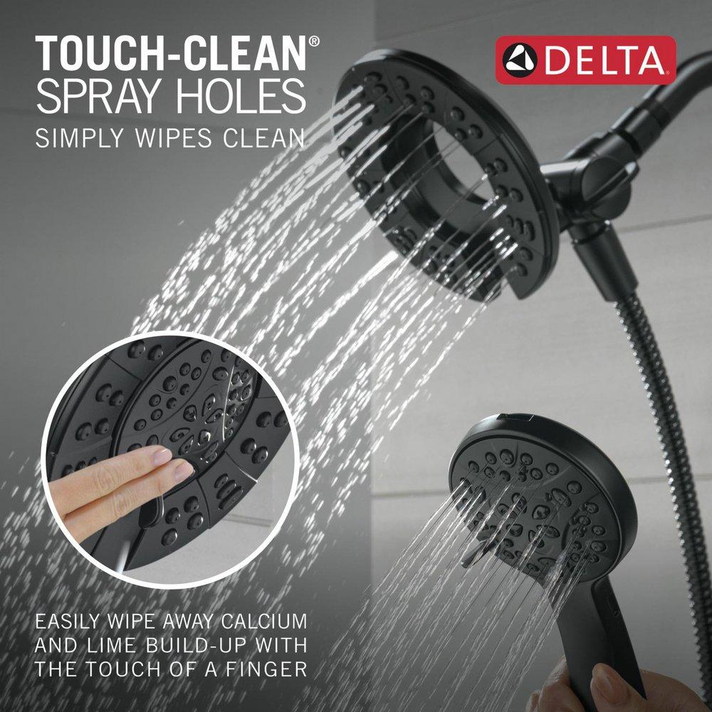 Delta Faucet Matte Black Single Handle Multi Function Shower Faucet (Trim Only) 