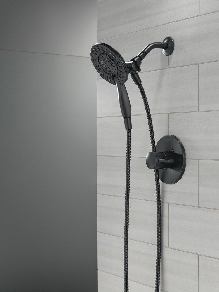Delta Faucet Matte Black Single Handle Multi Function Shower Faucet (Trim Only) 