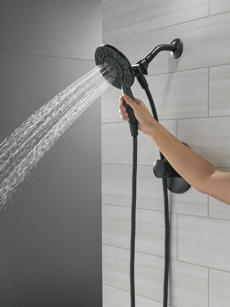 Delta Faucet Matte Black Single Handle Multi Function Shower Faucet (Trim Only) 