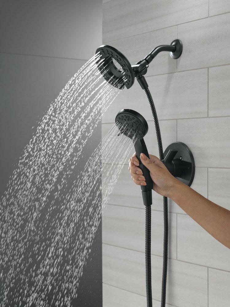 Delta Faucet Matte Black Single Handle Multi Function Shower Faucet (Trim Only) 
