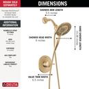 Delta Faucet Champagne Bronze Single Handle Multi Function Shower Faucet (Trim Only) 